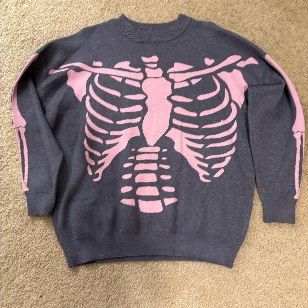 FV21 pink skeleton sweater. Never worn! Like new.